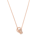 FURTHER PENDANT DOUBLE CZWH CRY ROS 项链