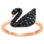 ICONIC SWAN RING BLK JET ROS  戒指  55