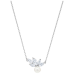 LOUISON PEARL PENDANT CZWH CRY RHS 项链