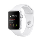 WATCH SERIES 2 38mm SILVER ALUMINIUM CARE WITH WHITE SPORT BAND 智能手表