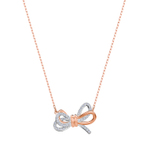 LIFELONG BOW PENDANT MED CRY/MIX 项链