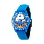CAPTAIN AMERICA WATCH, BLUE AND BLACK NYLON STRAP 儿童手表