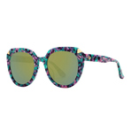 MOKA GREEN PURPLE COLOR PATTERN GREEN MIRROR LENS   墨镜