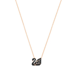 FACET SWAN NECKLACE JET CRY MIX    项链