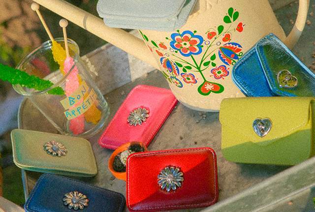 ◇LE MASQUE◇ Dot mini half wallet, banknote card wallet (4 ODD HARMONY Le masque