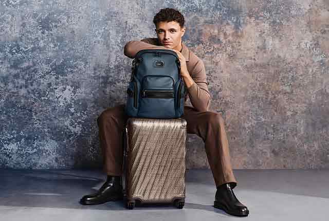 tumi backpack barcode Paddock Inspired by automotive design with CX6 carbon fiber detailing and Mc Laren papaya accents TUMI - Alpha Bravo Kelley