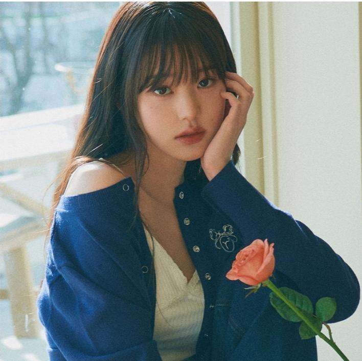 롯데면세점 [로라로라] BUTTON SLIM CARDIGAN NAVY F