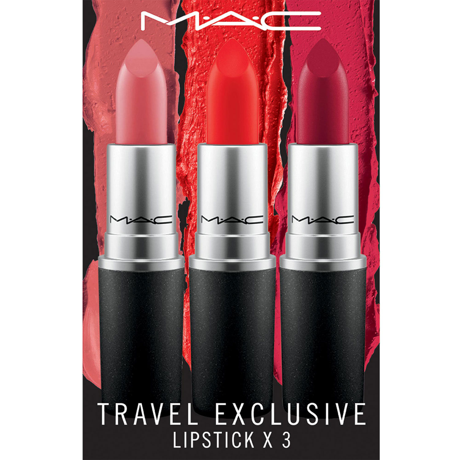 mac travel exclusive lipstick x 3