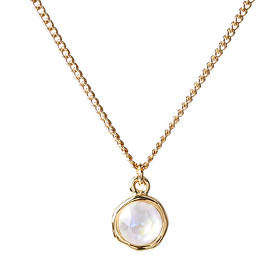 [오마이걸 효정,태연,조유리 착용]#뉴 벨라 스와로브스키 목걸이_라지_Light Gray Delite(Gold)