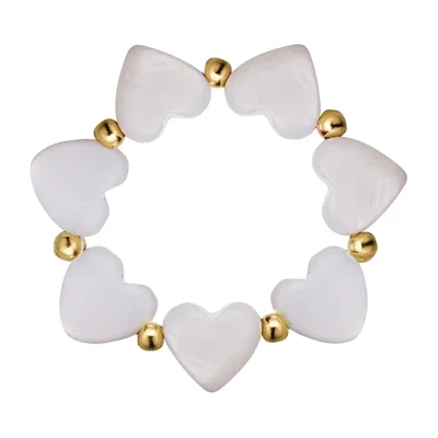 Heart mother-of-pearl ring
