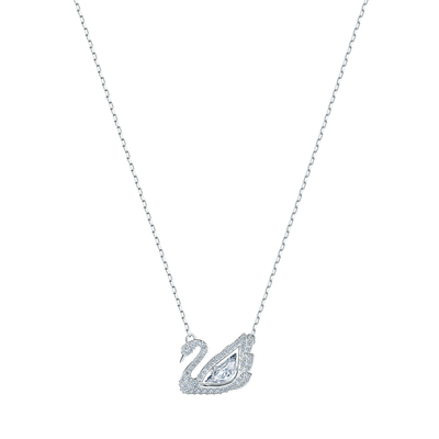 SWAN:NECKLACE CZWH/RHS