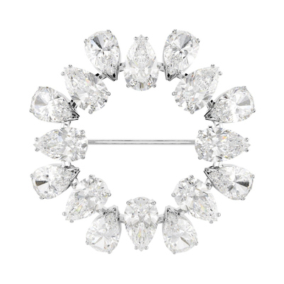 MATRIX:BROOCH PEAR WHITE/RHS