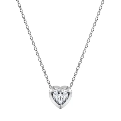 Eternity 펜던트, 랩 그로운 다이아몬드 0.5ct tw, 하트 쉐입, 스털링 실버