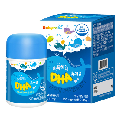 베이비락 톡톡하니 DHA 츄어블 오렌지맛 (90캡슐)