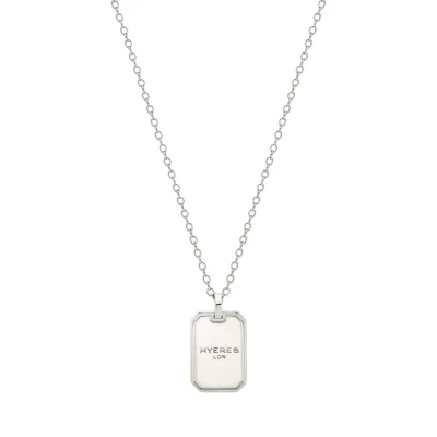 [Premium Plating] 볼륨 스퀘어 AB(W) TAG 목걸이