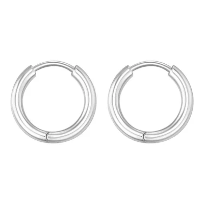 [sv925] slim daily one-touch earring :White