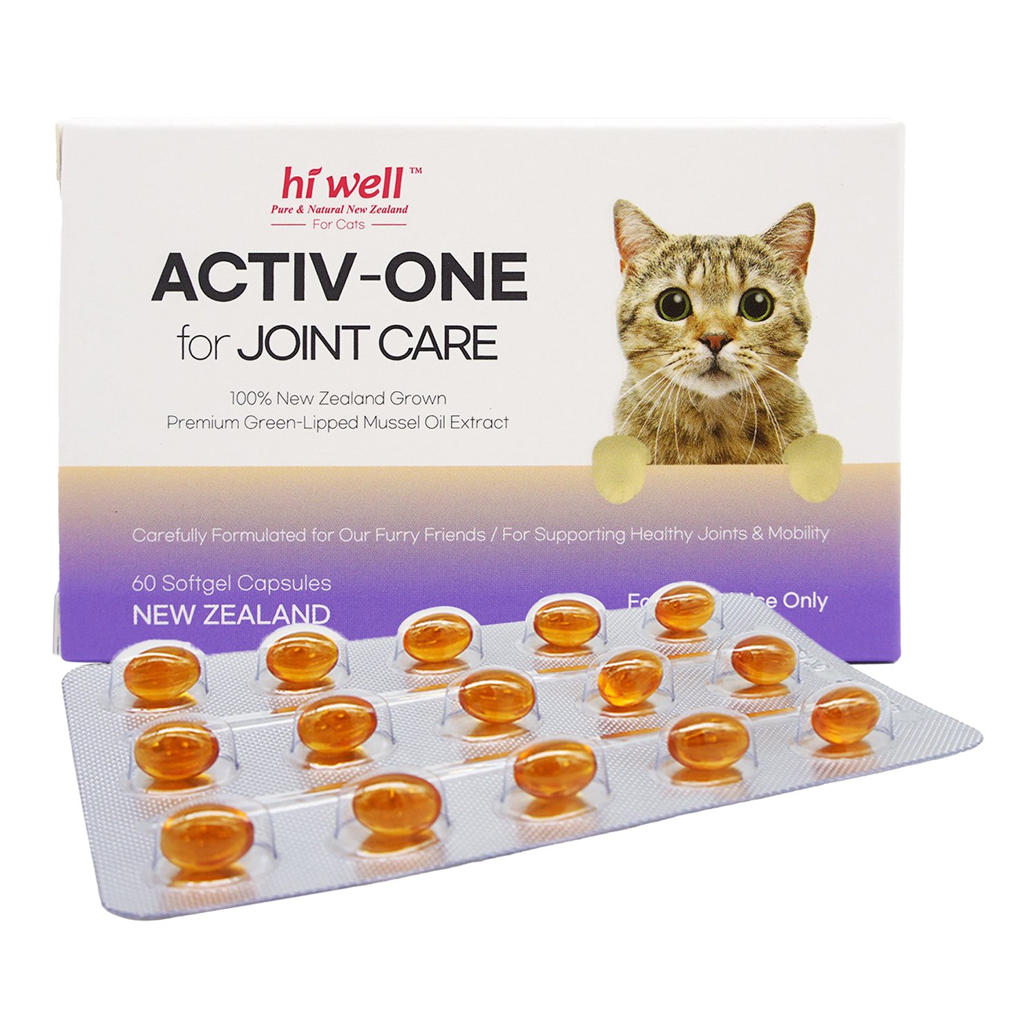 PET CAT ACTIVE ONE FOR JOINT CARE 60 CAPSULES (JOINT HEALTH)