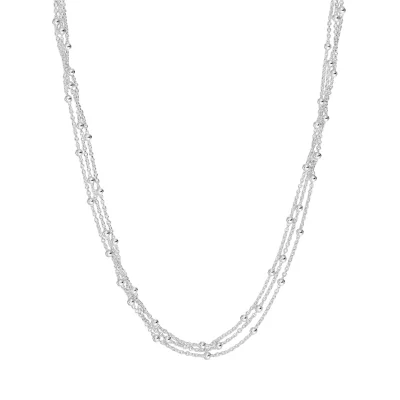 Short silver triple Necklace TOUS Basics