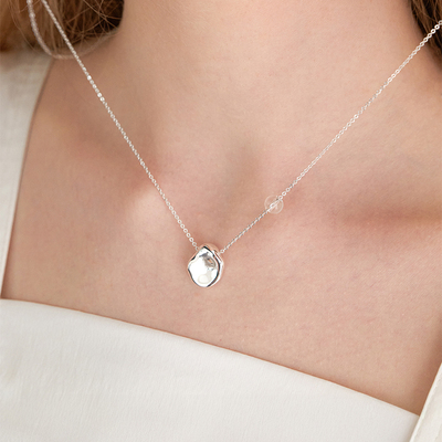 [ESSENTIAL] Long necklace_002 JN039_silver