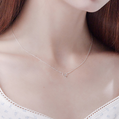 [프로미스나인 백지헌 착용] baby ribbon-necklace