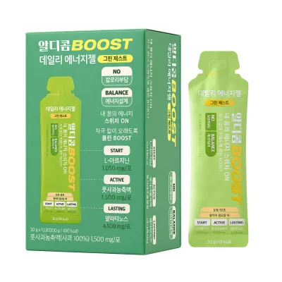 알디콤 BOOST 데일리 에너지젤 그린 제스트 10포