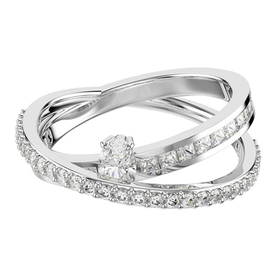 HYPERBOLA:RING 2 ROW WHITE/RHS 58