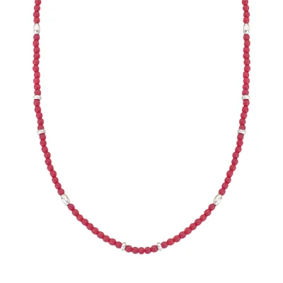 blaze beads necklace(red)