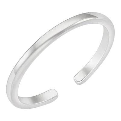 sleek Silver Open Ring