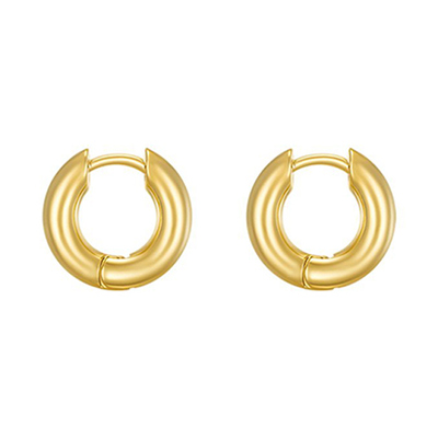 [신민아, 태연 착용] donut ring earring : Gold-12mm