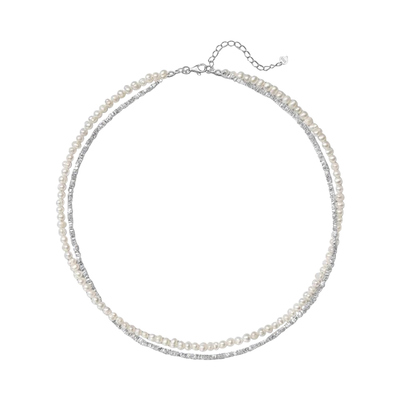 Silver 925 Select Twisted Pearl Necklace