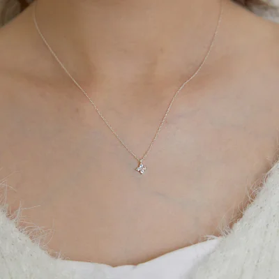 Cubic Clover Necklace