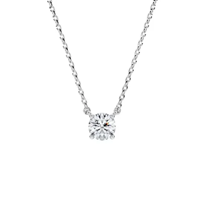 Eternity 펜던트, 랩 그로운 다이아몬드 0.5ct tw, 라운드 쉐입, 스털링 실버