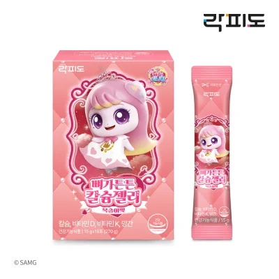 락피도 뼈가튼튼 칼슘젤리 복숭아맛 18포