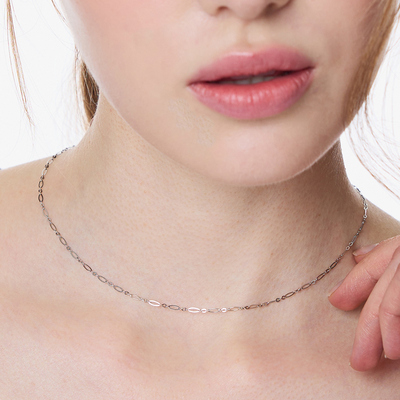 Lune surgical chain necklace
