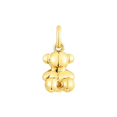 Small silver vermeil Bold Bear pendant