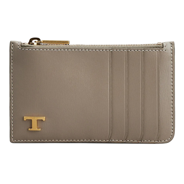 TOD'S グレーピンク 名刺入れ 箱付き（国内直営**TODS** レザー