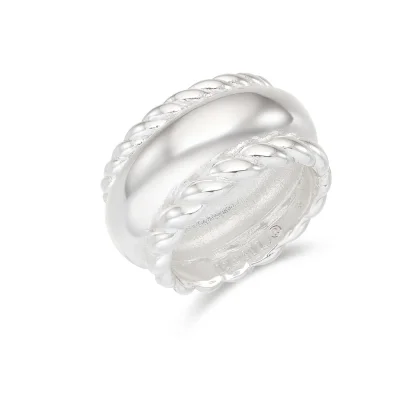 [셀럽 착용]Double twist volume ring [Silver]