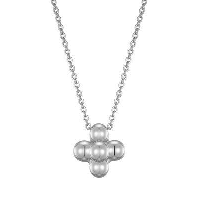 berry pendant long necklace: White