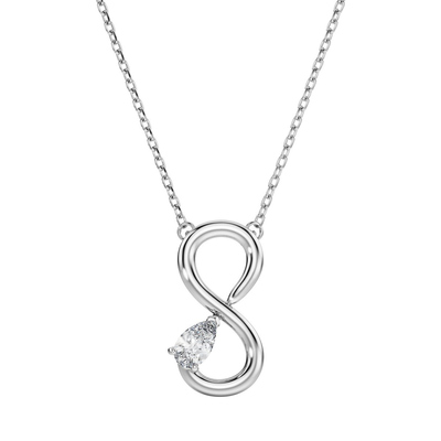 Eternity 펜던트, 랩 그로운 다이아몬드 0.2ct tw, 인피니티, 18K 화이트 골드