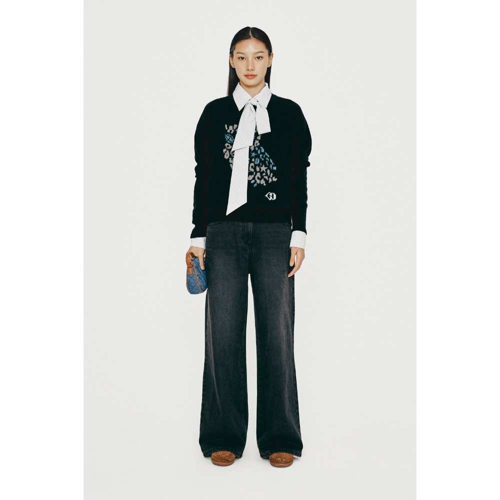 롯데면세점 [럭키슈에뜨] Intarsia Shuette Point Knit Pullover_FREE