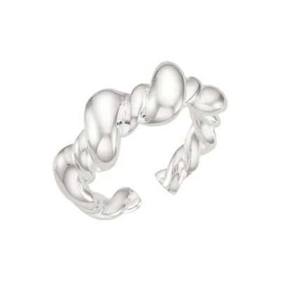 [셀럽 착용]Wave volume ring [Silver]