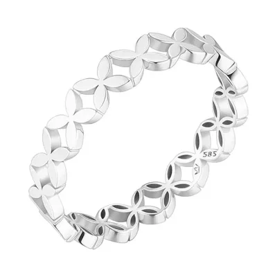 BREEZE 14K 화이트골드 반지 JJBRR06B2264W4110