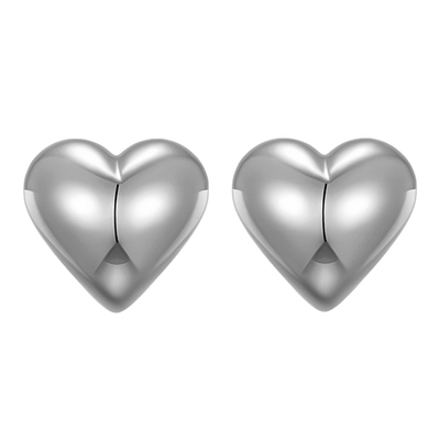 humming heart earring: White