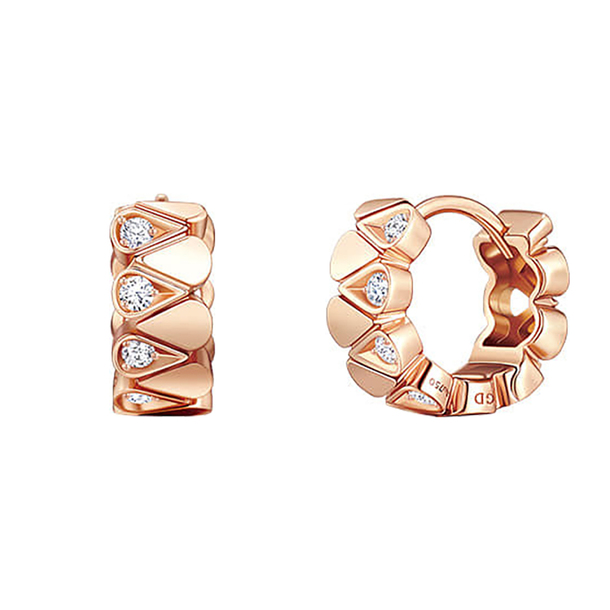 [Golden dew] 韓国☆18K Gold☆luminous 3 Earrings Golden dew] 韓国☆18K Gold☆Tiamo 3 Hoop Earrings (GOLDEN