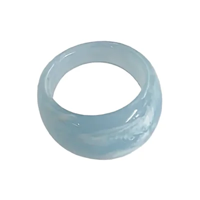 선선한 호마이카 볼드 반지_스카이블루_one size(12-14)
