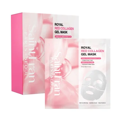 [면세기획set]로얄 레드콜라겐 겔 마스크 4매입/1박스 +(gift)2장