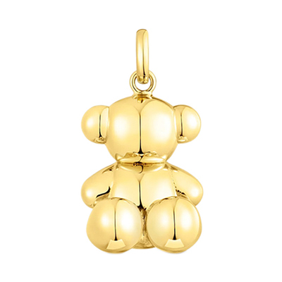 Large silver vermeil Bold Bear pendant