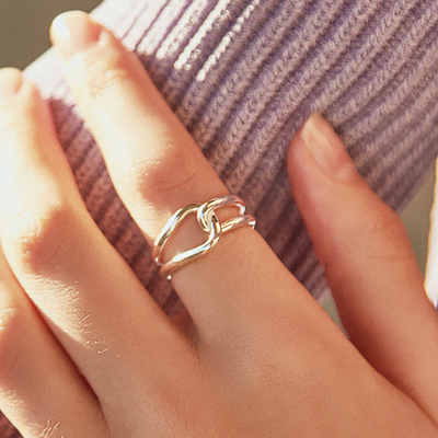 [임영웅,김연아,권진아,카즈하,헤이즈,나나 착용] silver knot-ring
