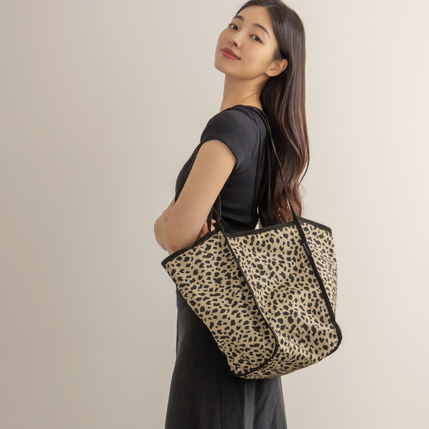 【HIGHLOOP】Flower Leopard Eco Shopper Bag V2_13colors Lotte Duty Free