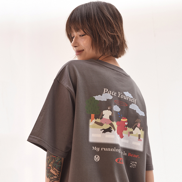 【AMBLER】 Unisex Color trip graphic short sleeve t-shirt Lotte Duty Free